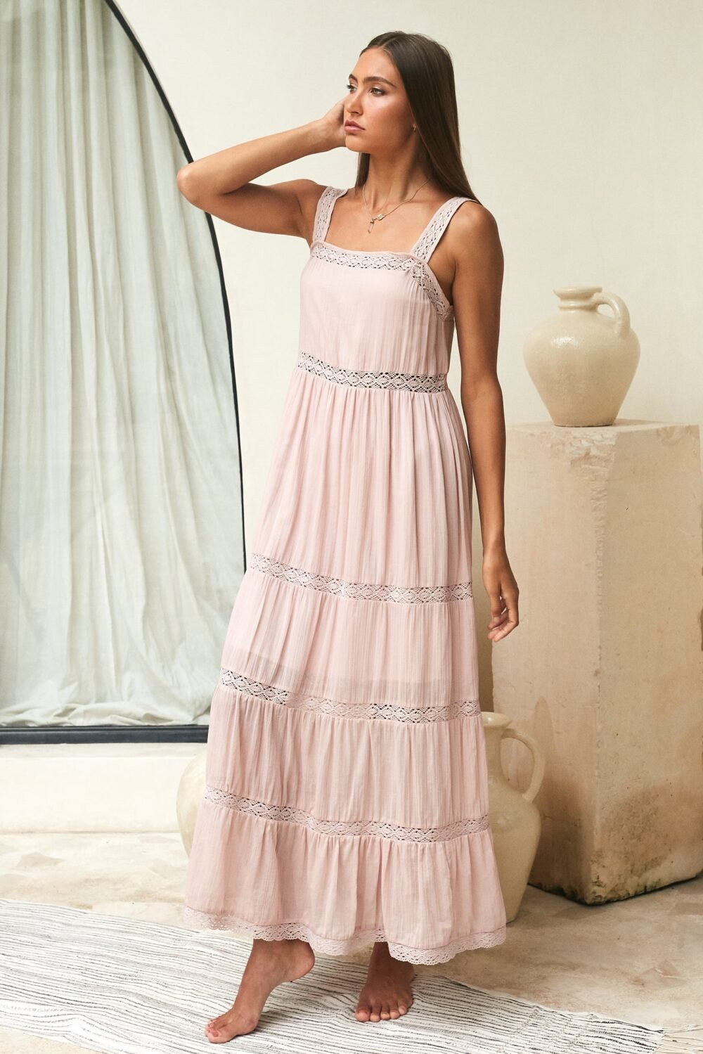 Megan Maxi Dress / Rose - Image 5